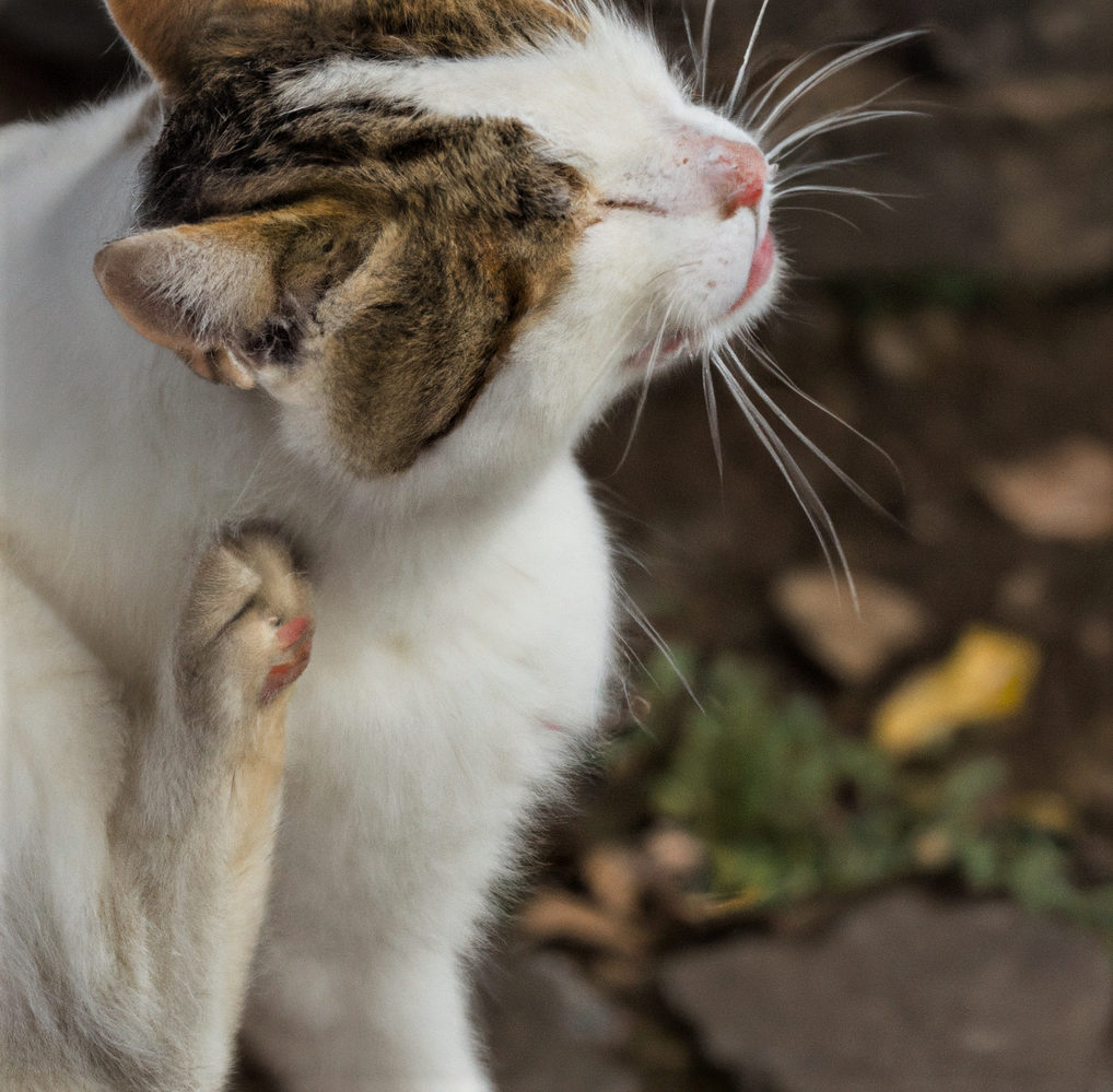 Gato prevenir y eliminar pulgas rascándose